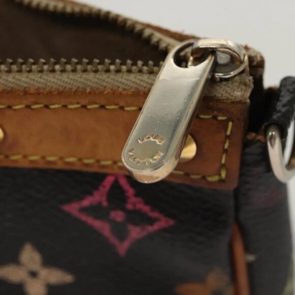 LOUIS VUITTON Monogram Multicolor Pochette Accessoires Black M92648 Auth 123447 - Picture 9 of 16